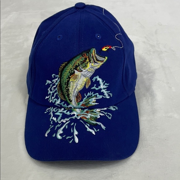 Bass Fish Blue Cotton Hat NWOT - Picture 11 of 11